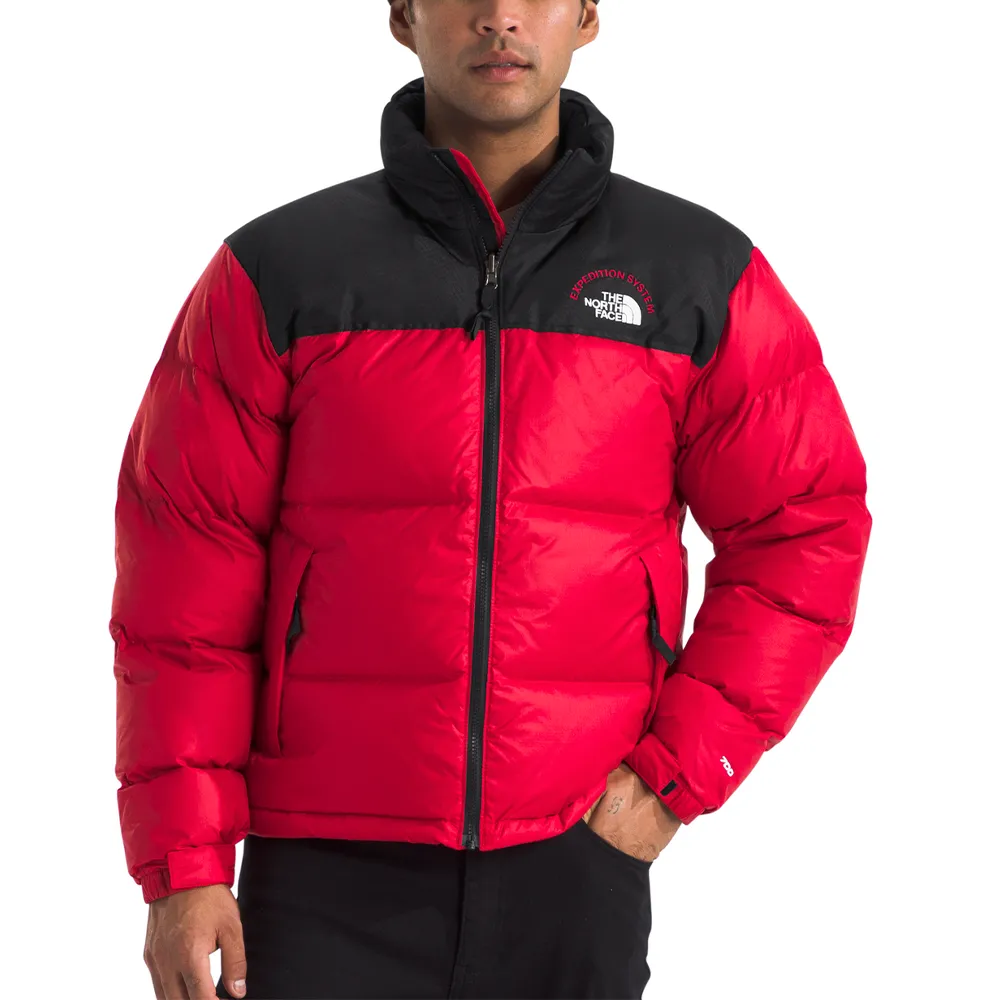 1996 Retro Nuptse Jacket 'Red/ Black'