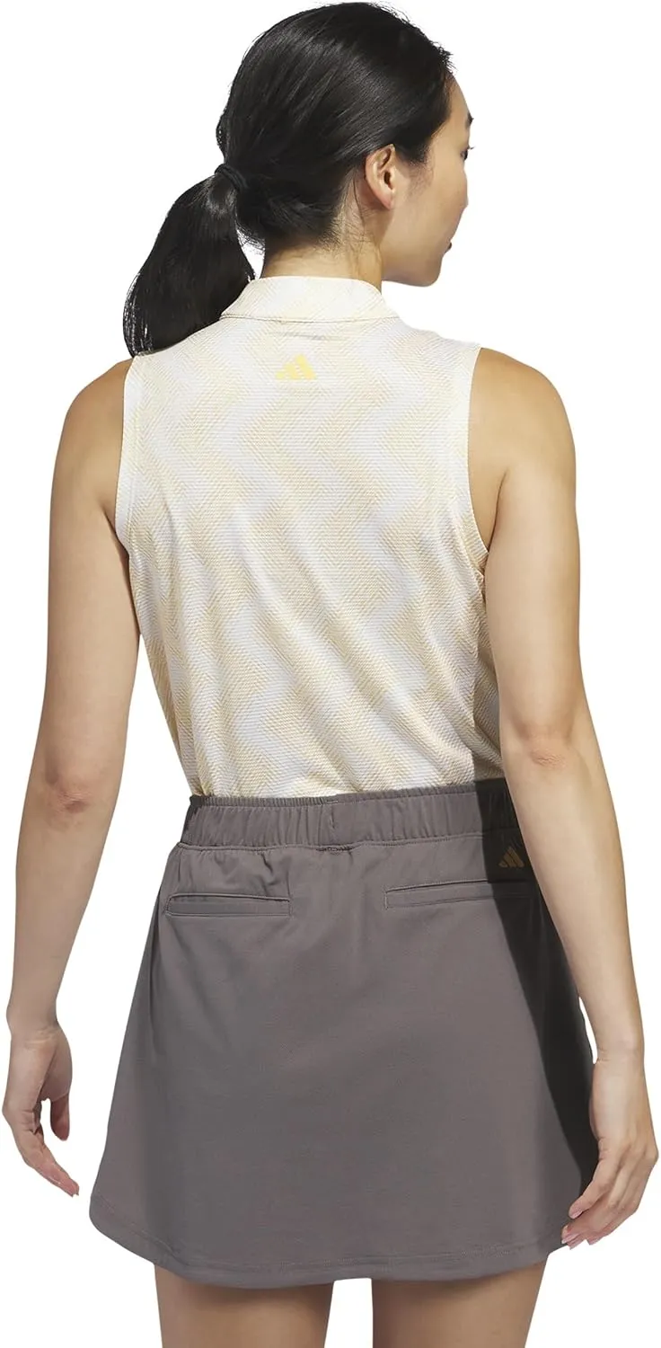 adidas Women's Ultimate365 Ottoman Printed Sleeveless Polo Shirt