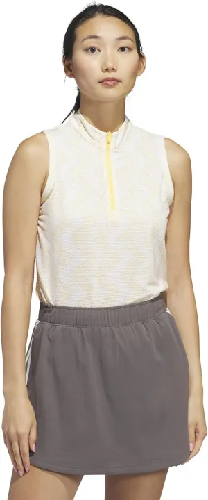 adidas Women's Ultimate365 Ottoman Printed Sleeveless Polo Shirt