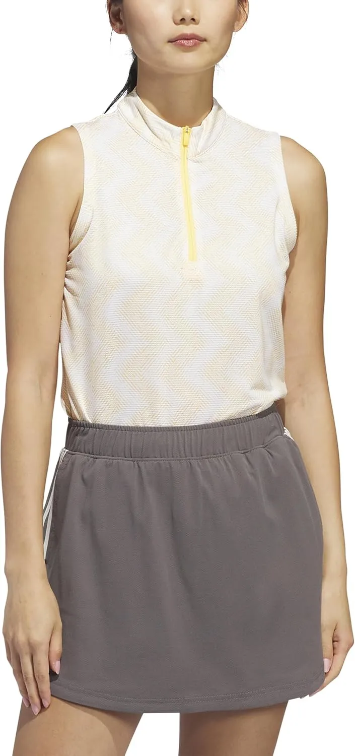 adidas Women's Ultimate365 Ottoman Printed Sleeveless Polo Shirt