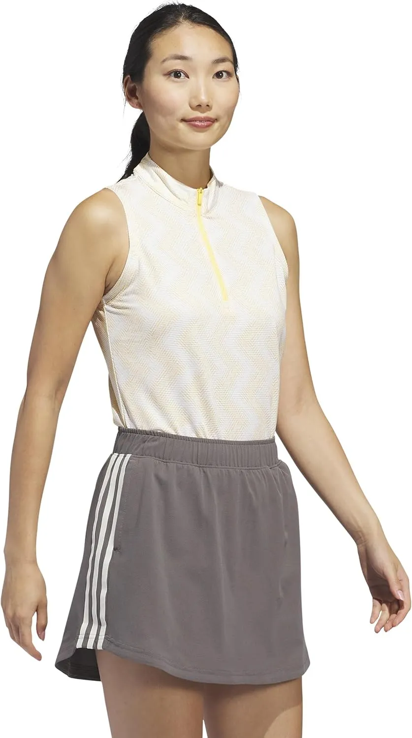 adidas Women's Ultimate365 Ottoman Printed Sleeveless Polo Shirt