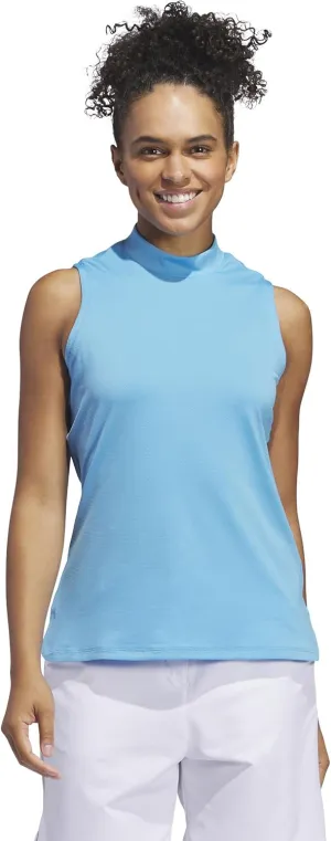 adidas Women's Ultimate365 Sleeveless Mock Neck Polo Shirt