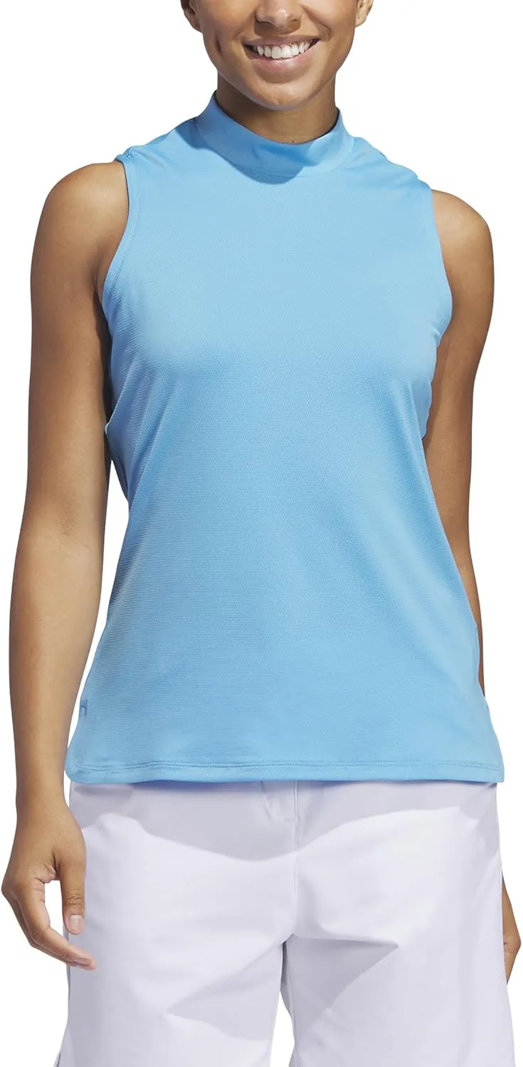 adidas Women's Ultimate365 Sleeveless Mock Neck Polo Shirt