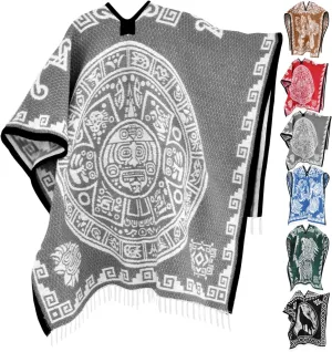 Artisans Bazaar Mexican Poncho Sarape Aztec Men Hombre Mexico Gabanes Mexicanos Western Cowboy Costume Adulto Jorongos