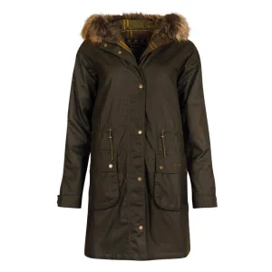 Barbour Mull Ladies Wax Jacket - Olive/Classic