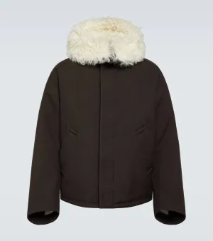 Bottega Veneta Shearling-trimmed wool parka