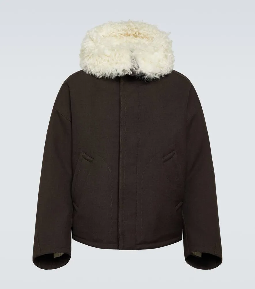 Bottega Veneta Shearling-trimmed wool parka