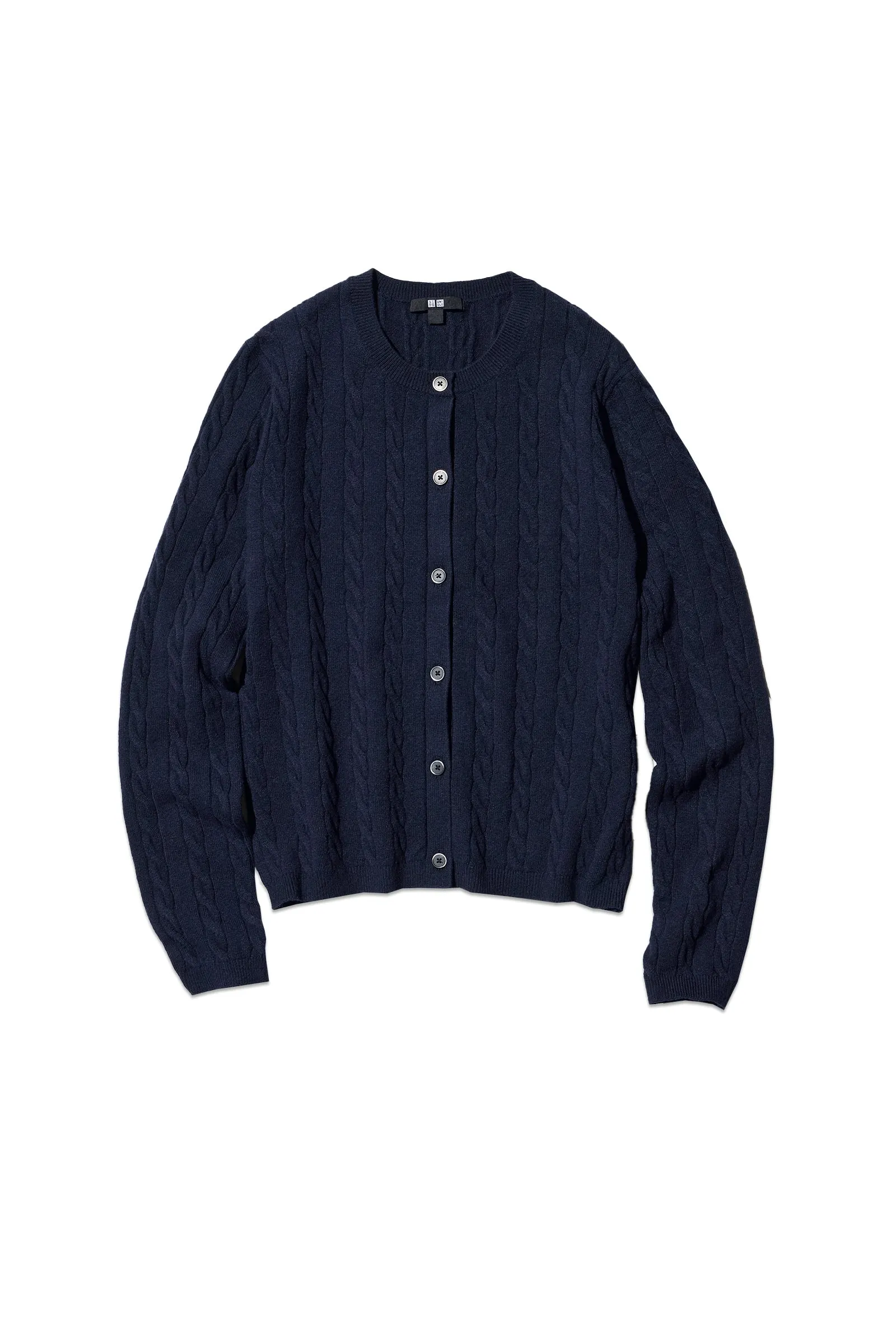 Cable Crew Neck Cardigan