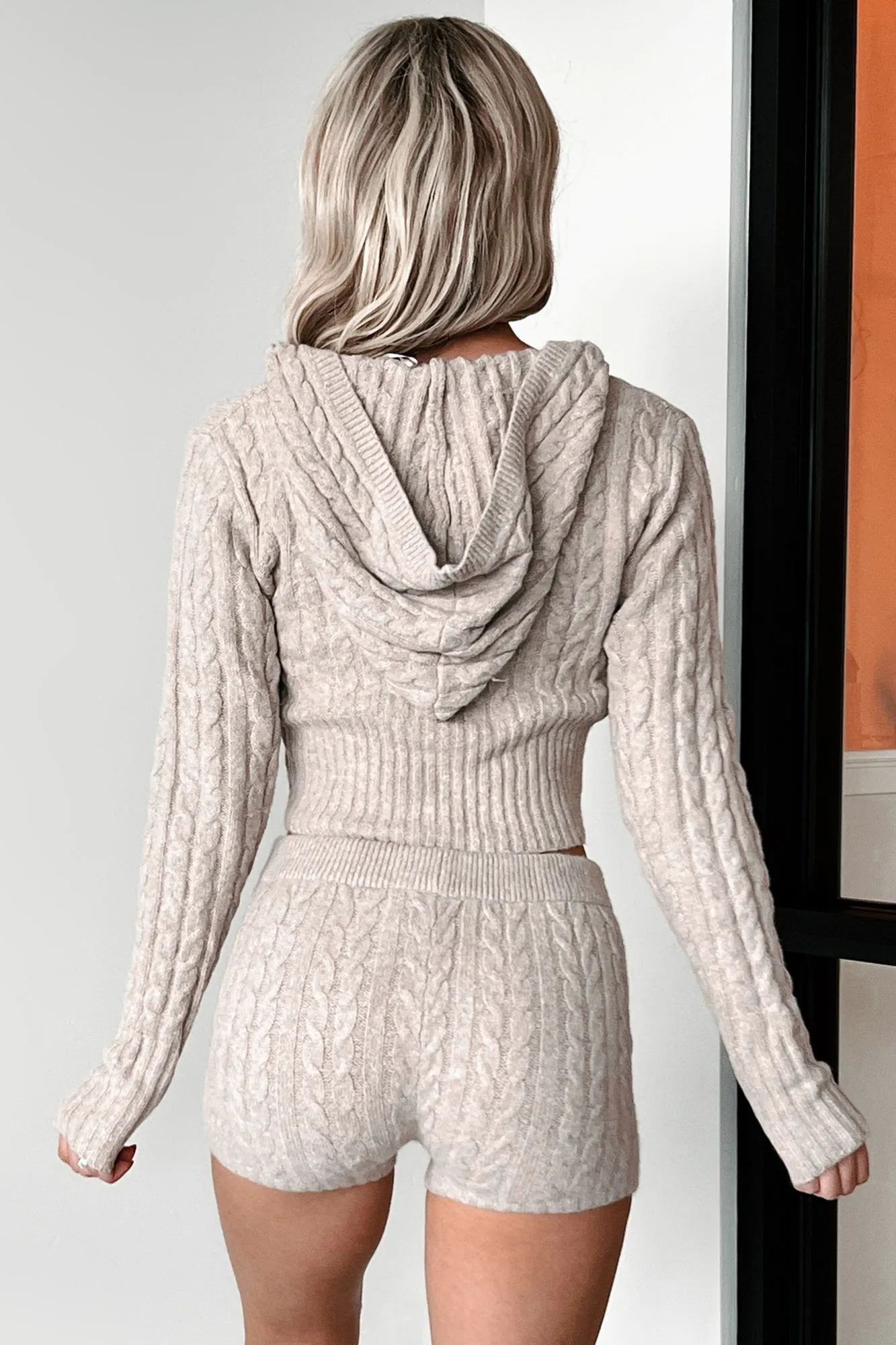 Certain Comforts Cable Knit Lounge Set (Oatmeal)