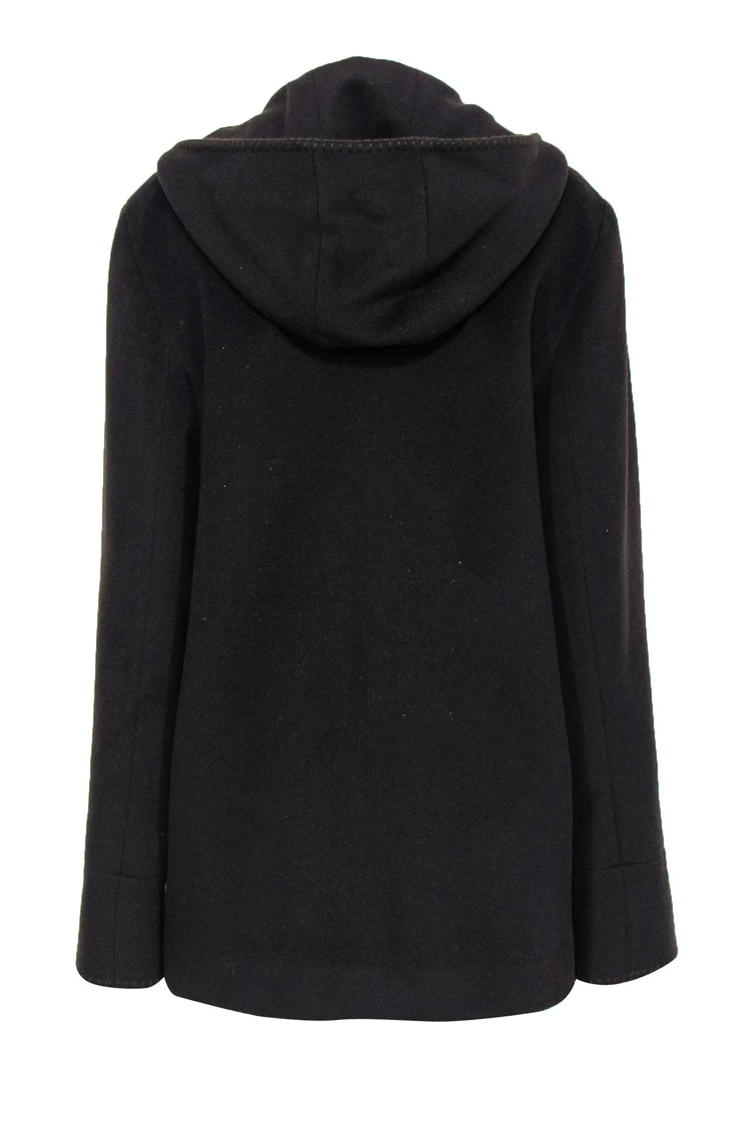 Cinzia Rocca - Brown Wool Hooded Button-Up Coat Sz 8