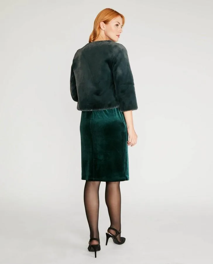 Dark Evergreen Fur Jacket