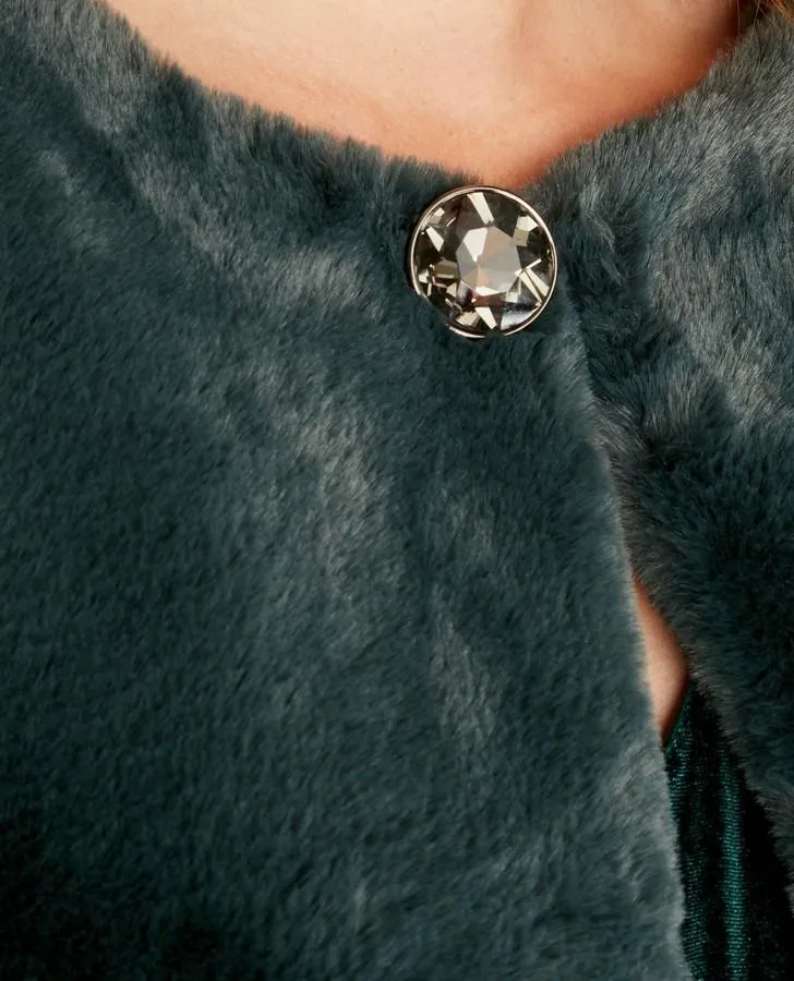 Dark Evergreen Fur Jacket