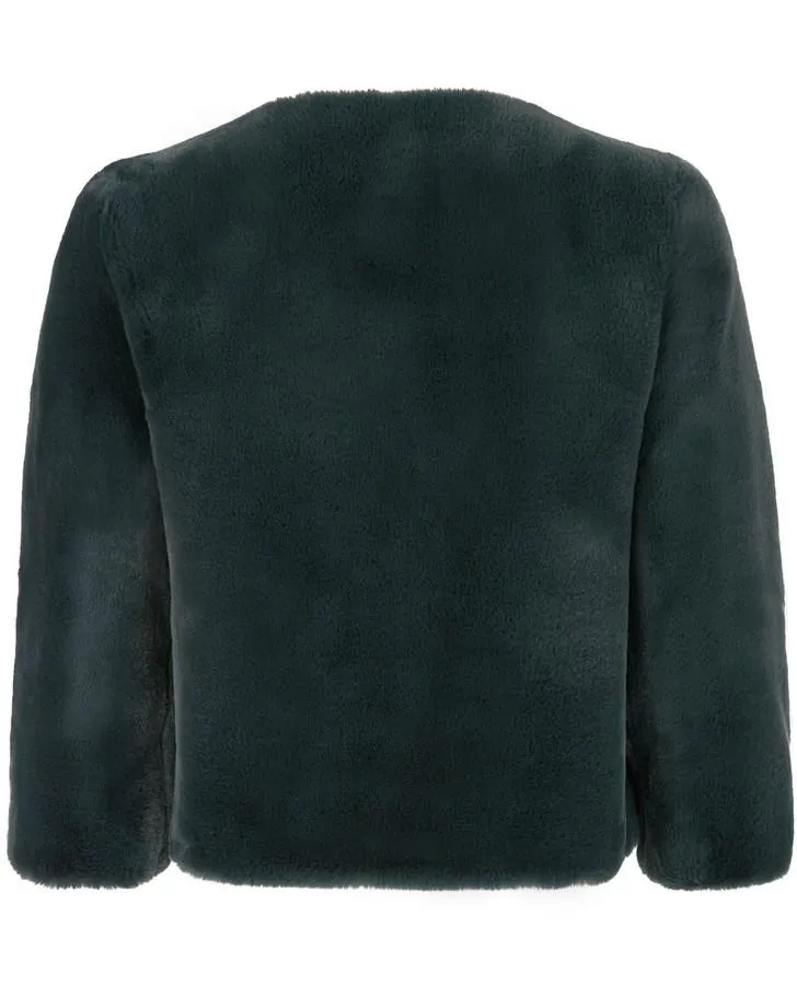 Dark Evergreen Fur Jacket