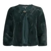 Dark Evergreen Fur Jacket
