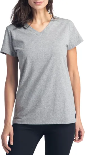 Fishers Finery Women's Ecofabric Short Sleeve Classic Fit V Neck Tee