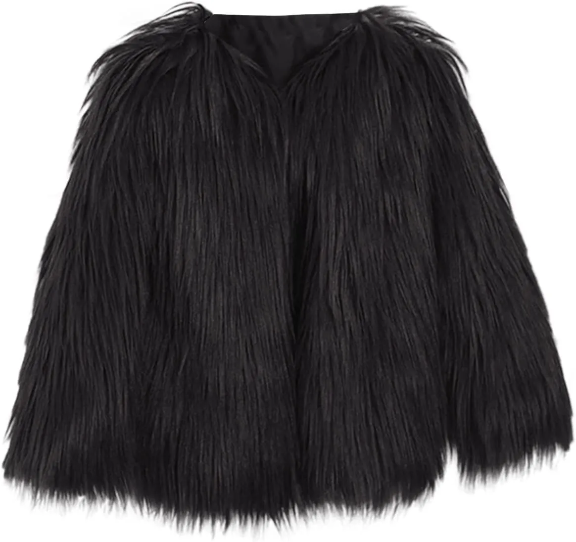 Girls Faux-Fr Jacket Coat Kids Fall Winter Thick Flece Furry Fashion Flffy Fuzzy Warm Outwear Tops Clothes
