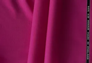 High-End Barbie's French Magenta Selvedged Mohair & Wool Suiting  (Made in Italy)