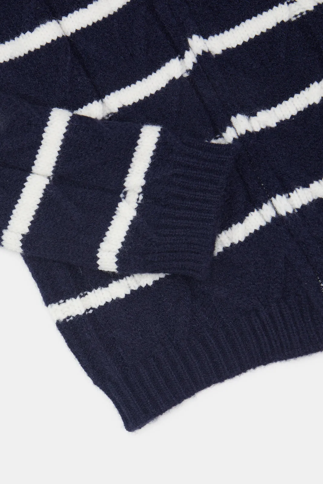 Infant Boys Navy Knitted Cardigan
