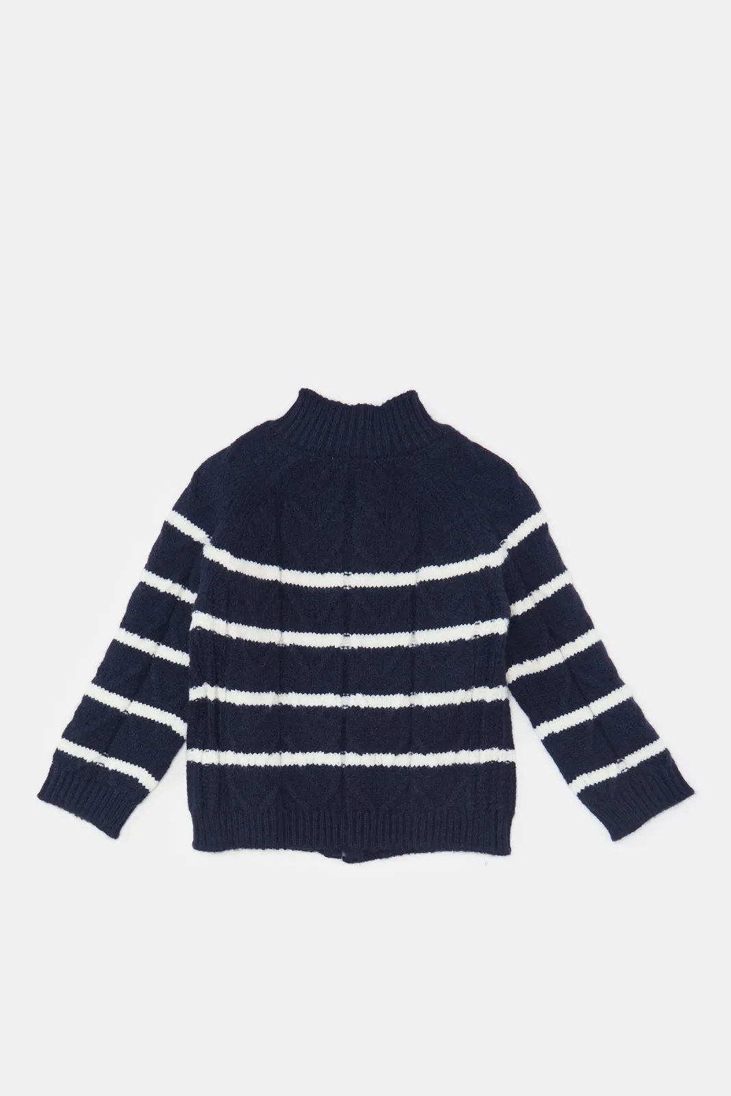 Infant Boys Navy Knitted Cardigan