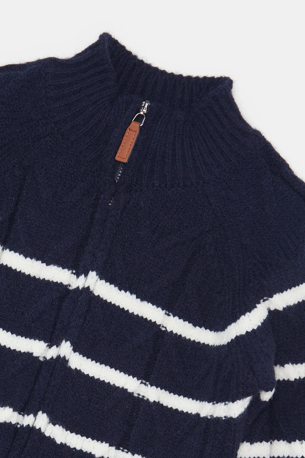 Infant Boys Navy Knitted Cardigan
