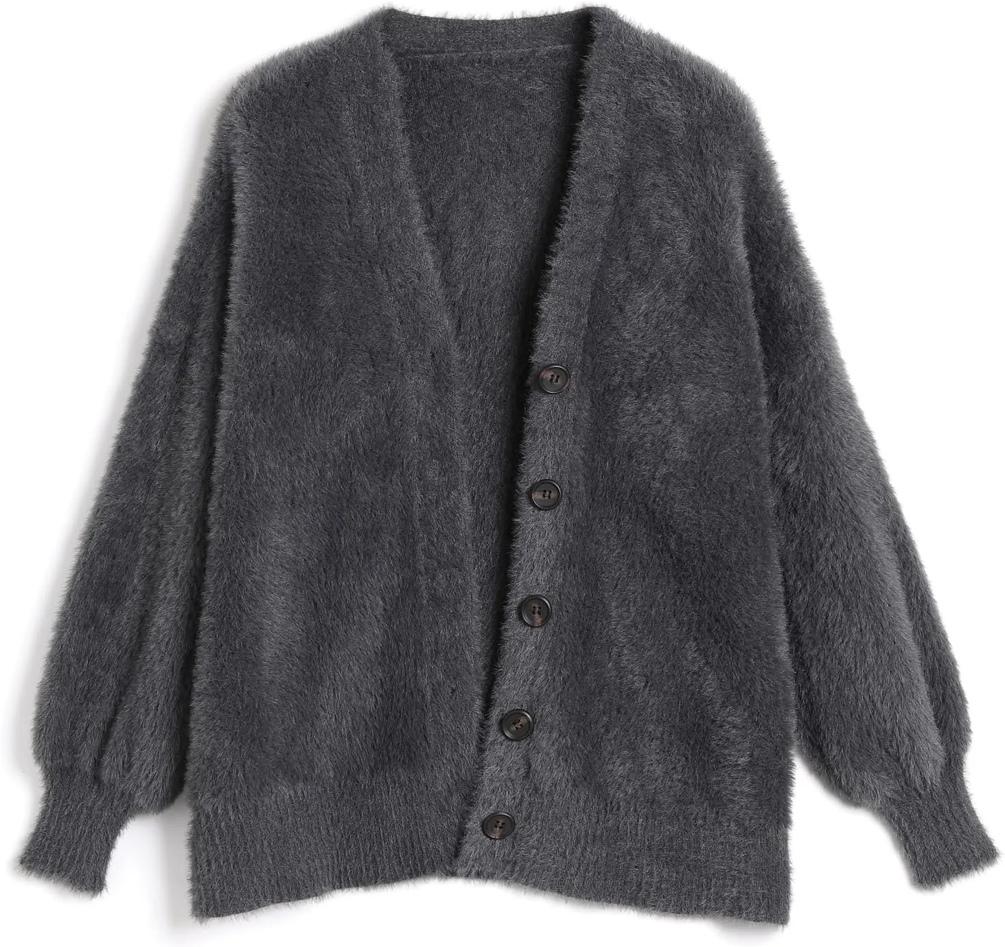 JASCLS Women's Trendy Casual Loose Oversized Color Block Long Sleeve Open Front Sweater Cardigans for Women