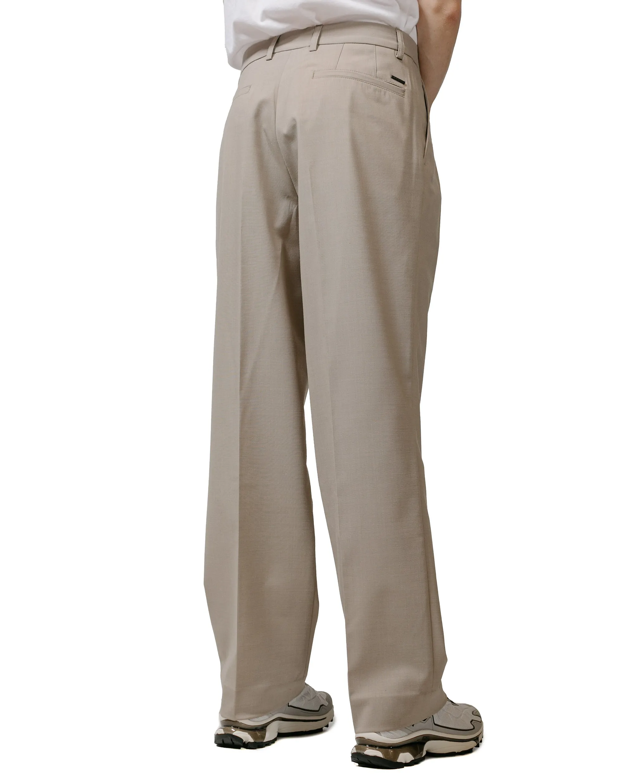 Norse Projects Benn Relaxed Light Wool Pleated Trouser Light Khaki