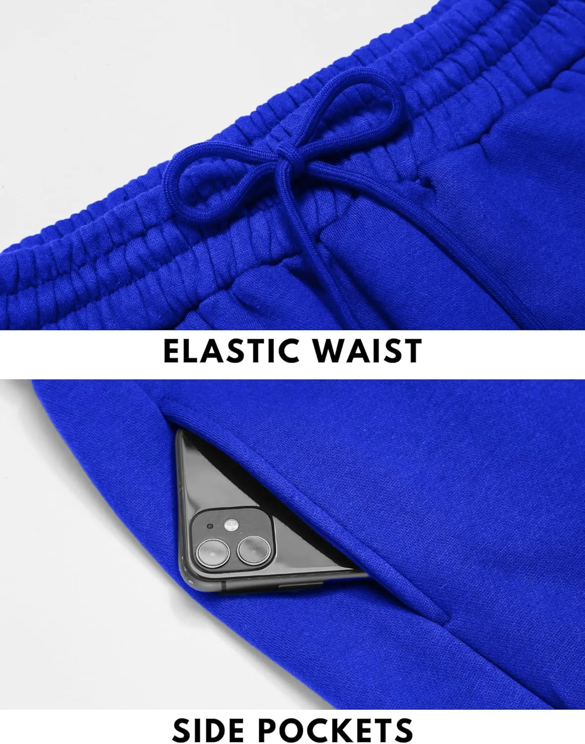 PINSPARK Women's Fleece Lined Sweatpants Winter Joggers Athletic Pants Casual Thick Warm Trousers Pockets