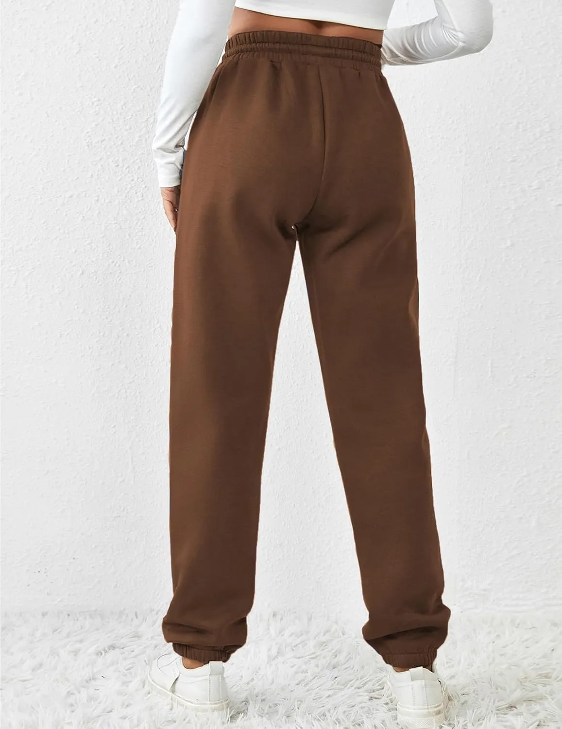 PINSPARK Women's Fleece Lined Sweatpants Winter Joggers Athletic Pants Casual Thick Warm Trousers Pockets