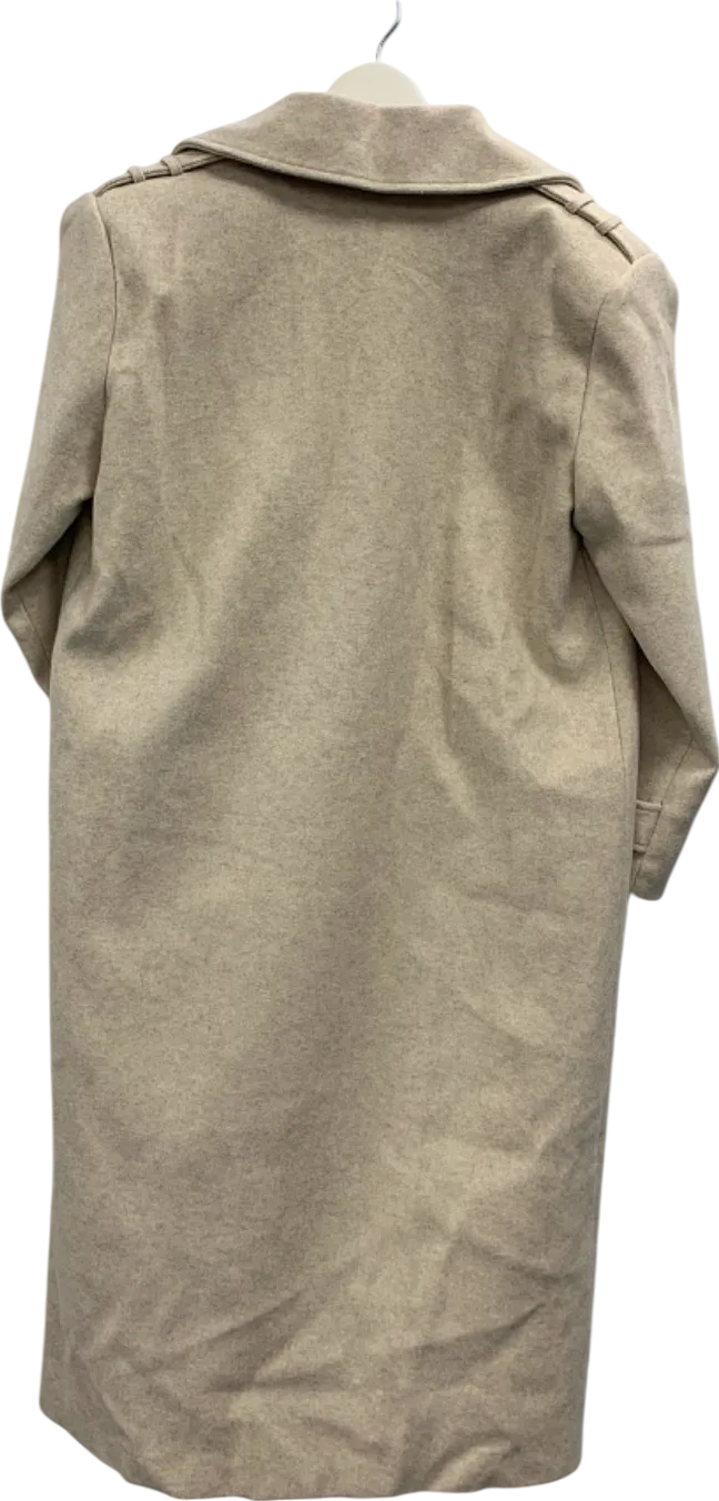 PLT Label Cream Longline Coat UK M