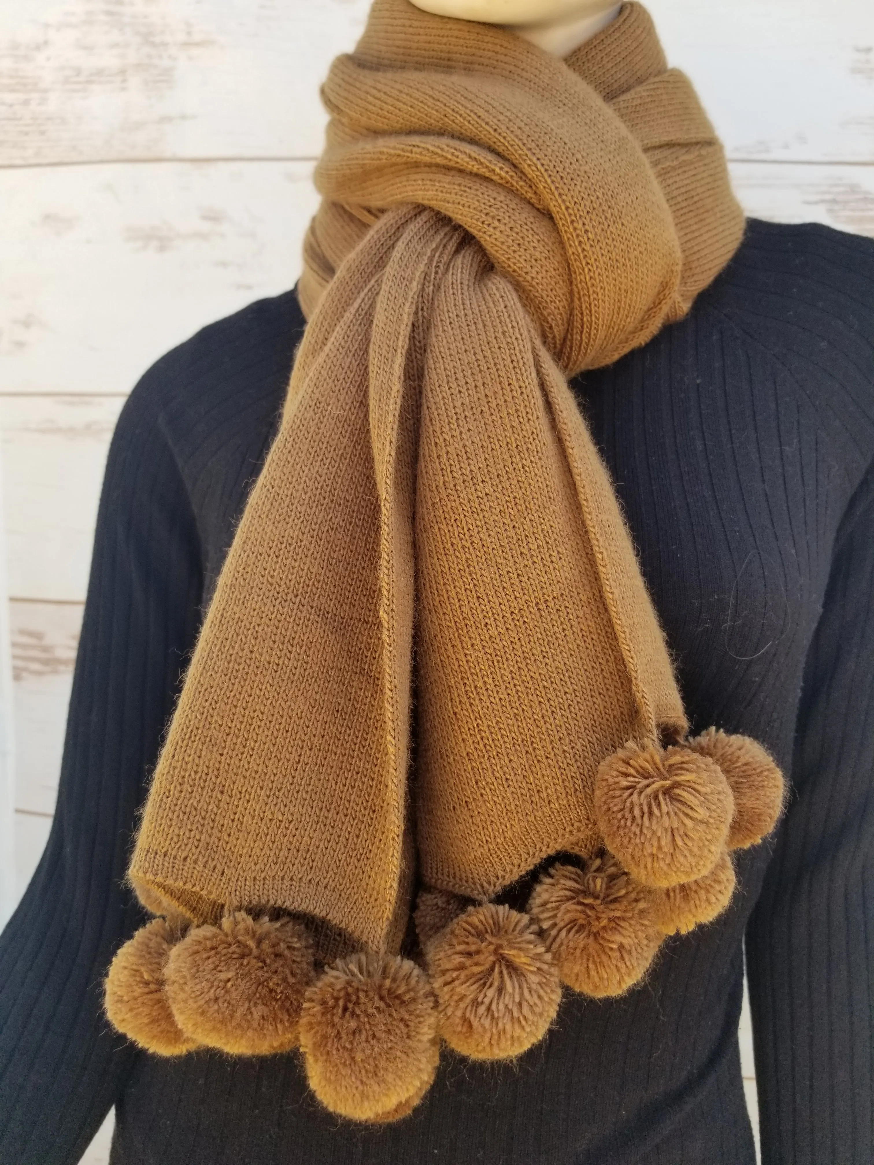 "Bernardette" Pompom Shawl