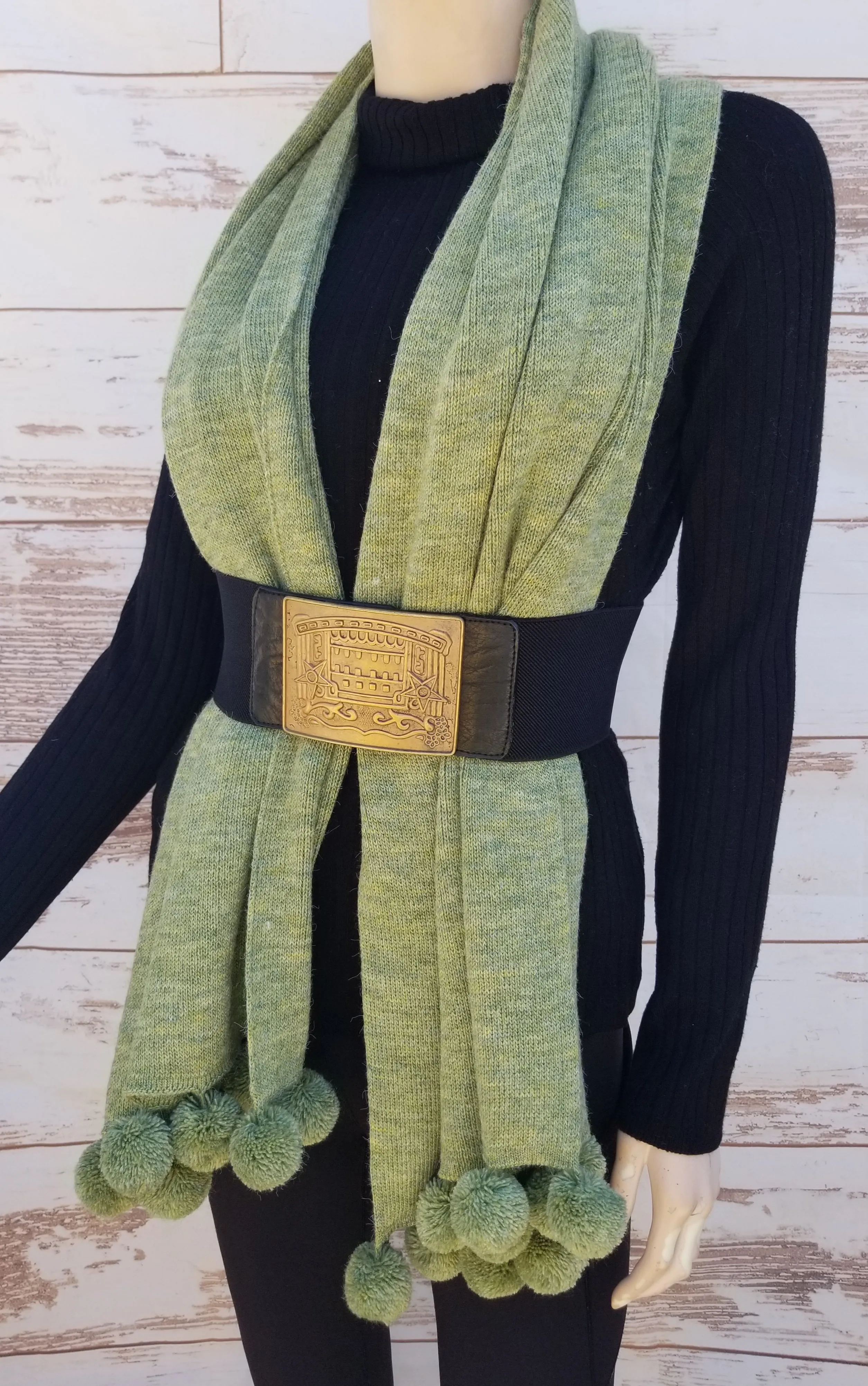 "Bernardette" Pompom Shawl