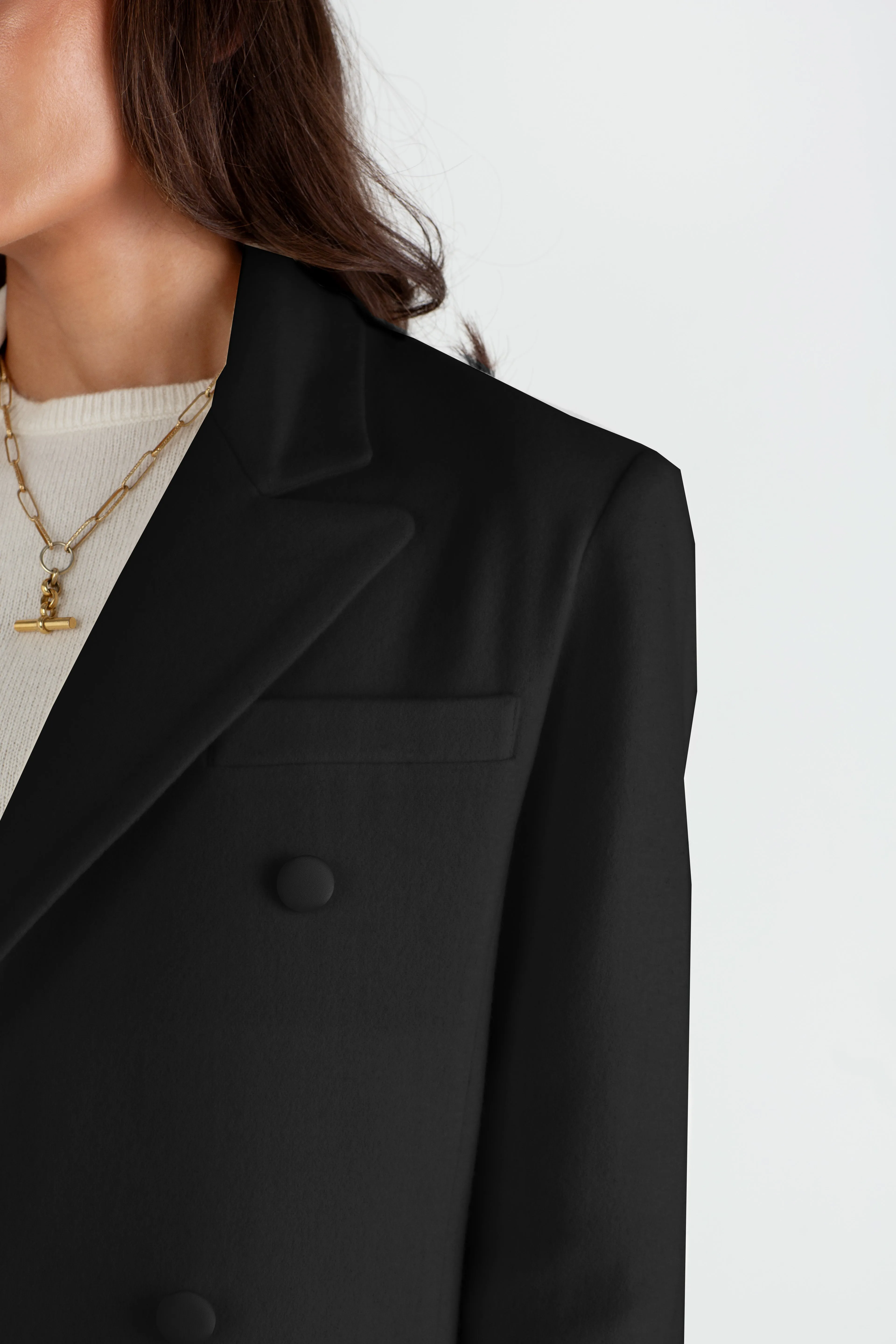 "The Jessica" - Longline Coat (Black)