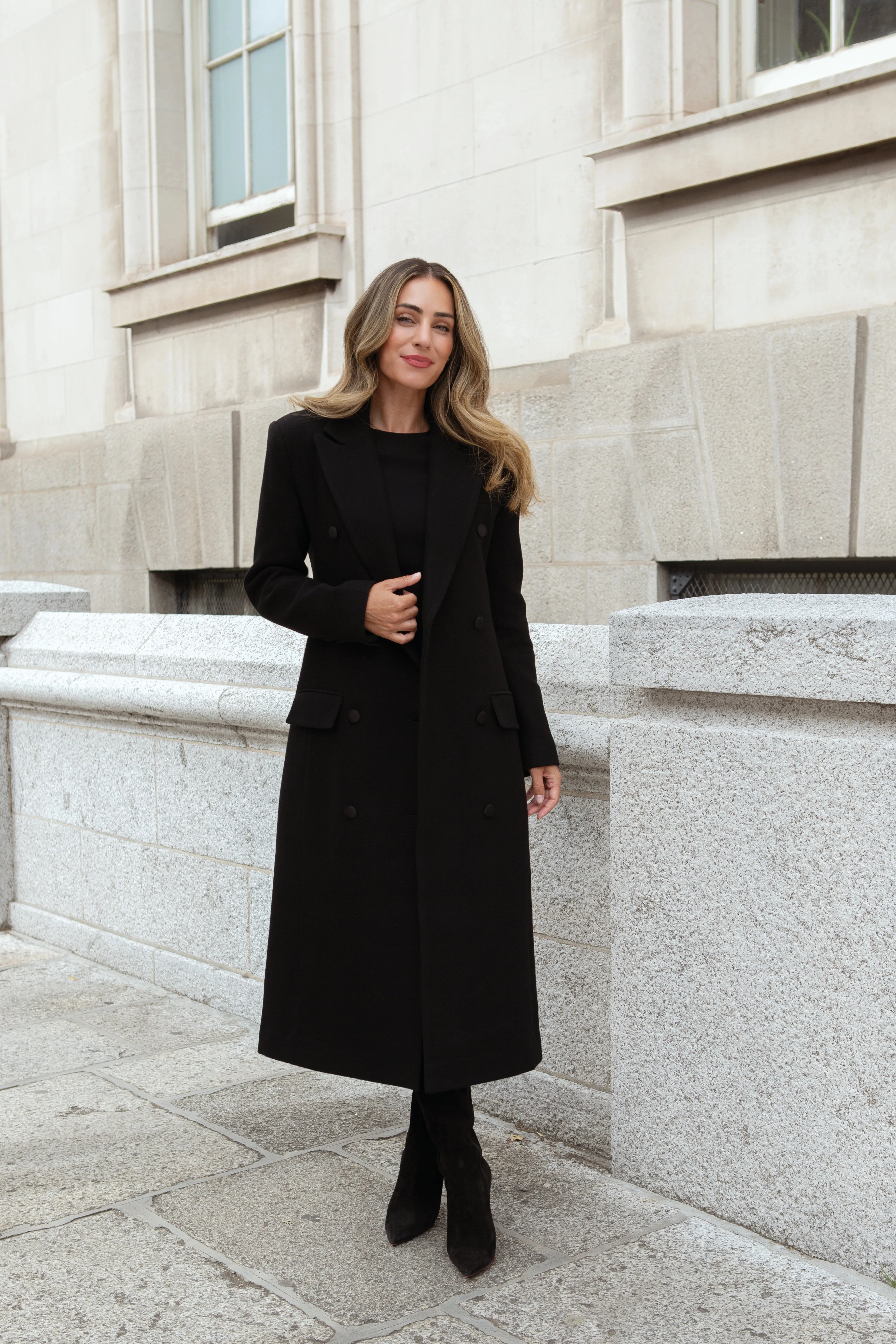 "The Jessica" - Longline Coat (Black)