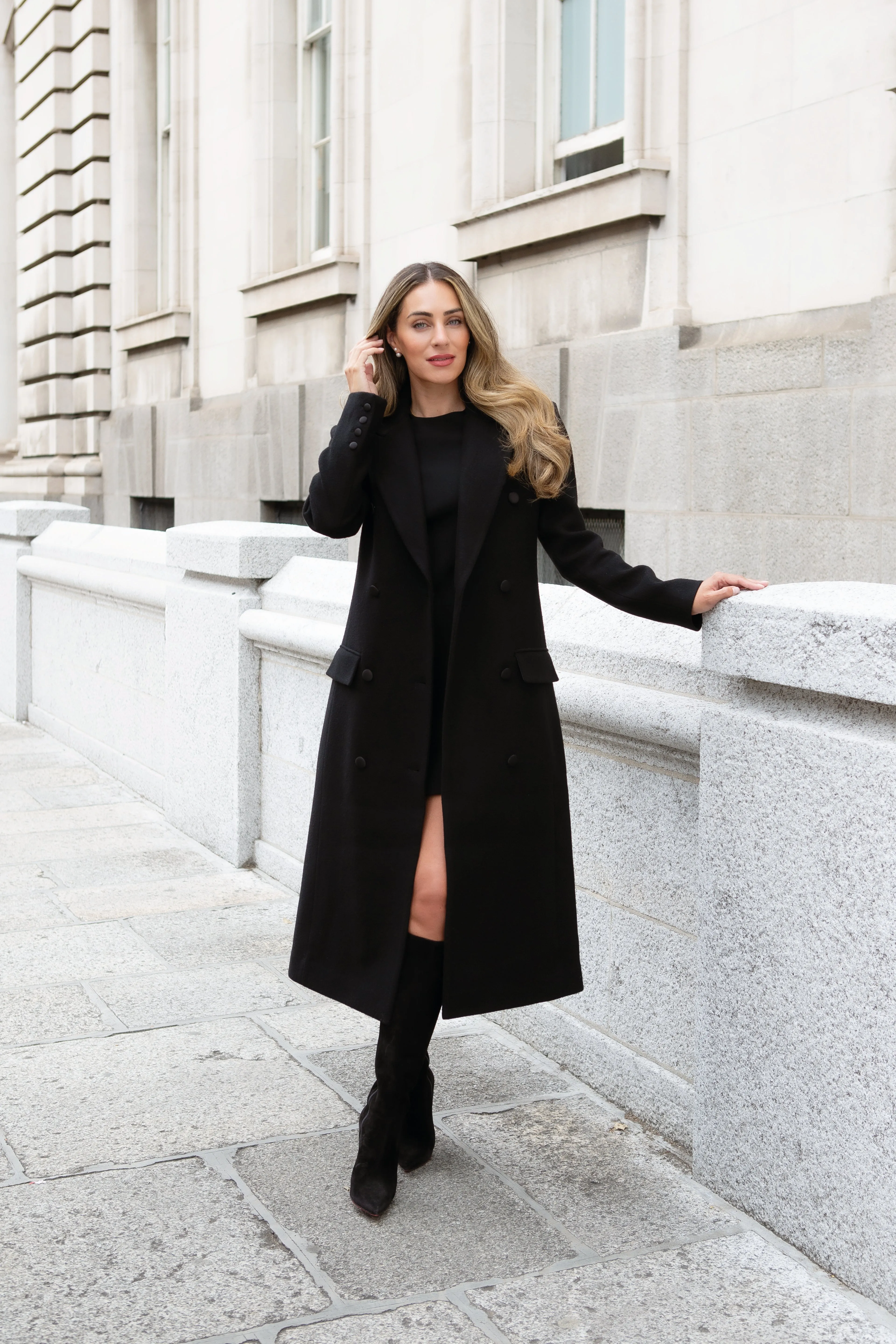 "The Jessica" - Longline Coat (Black)