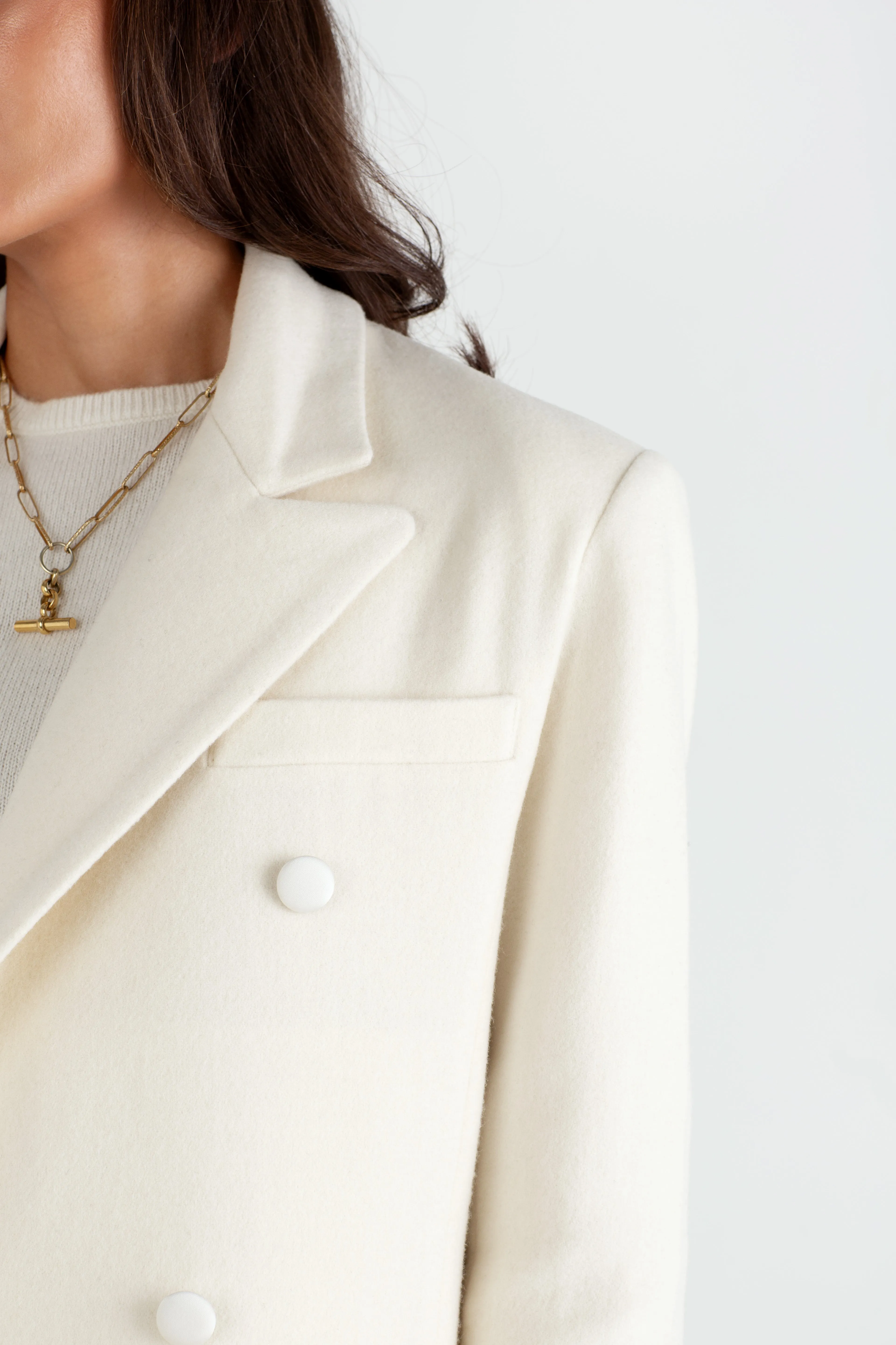 "The Jessica" - Longline Coat (Cream)