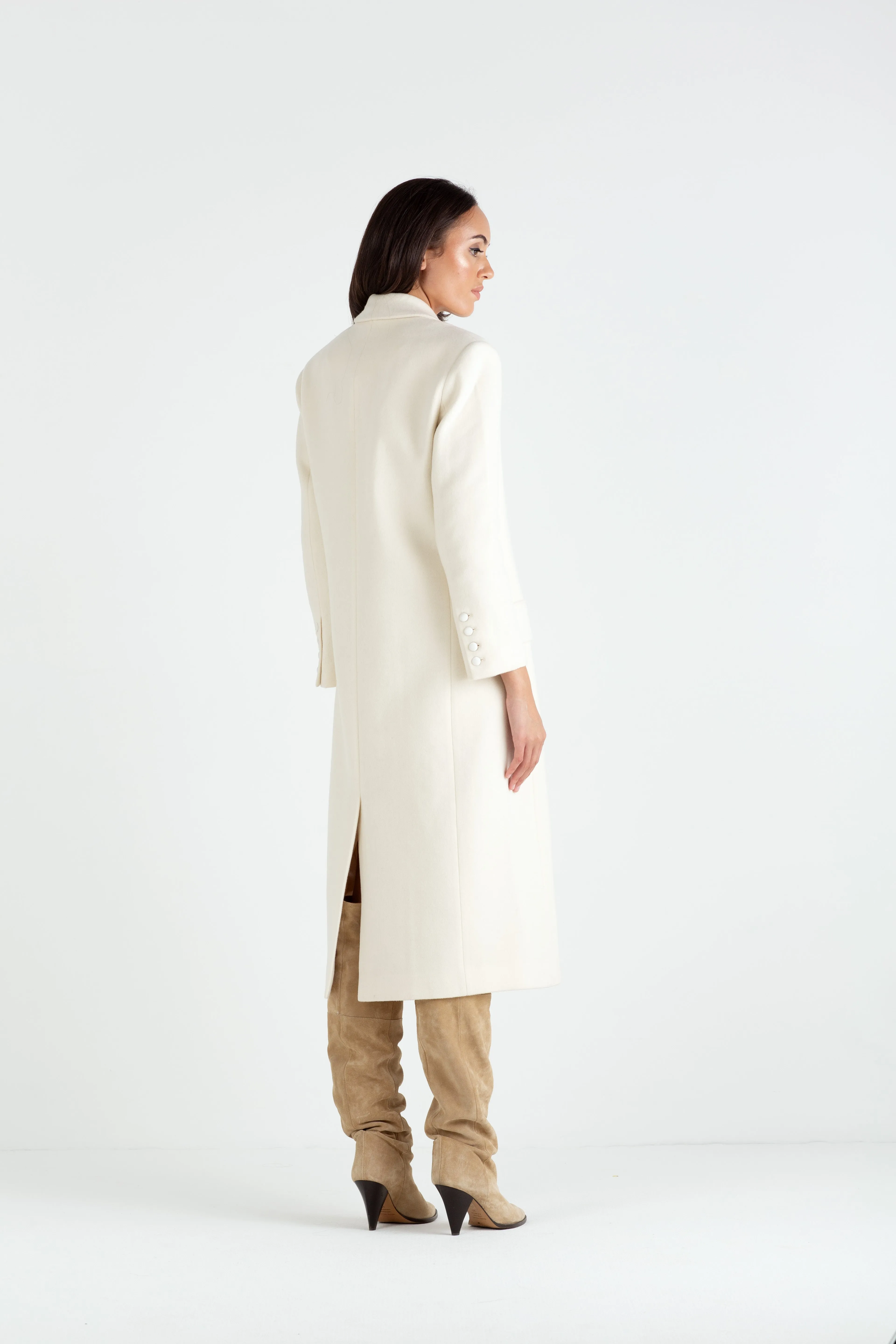 "The Jessica" - Longline Coat (Cream)