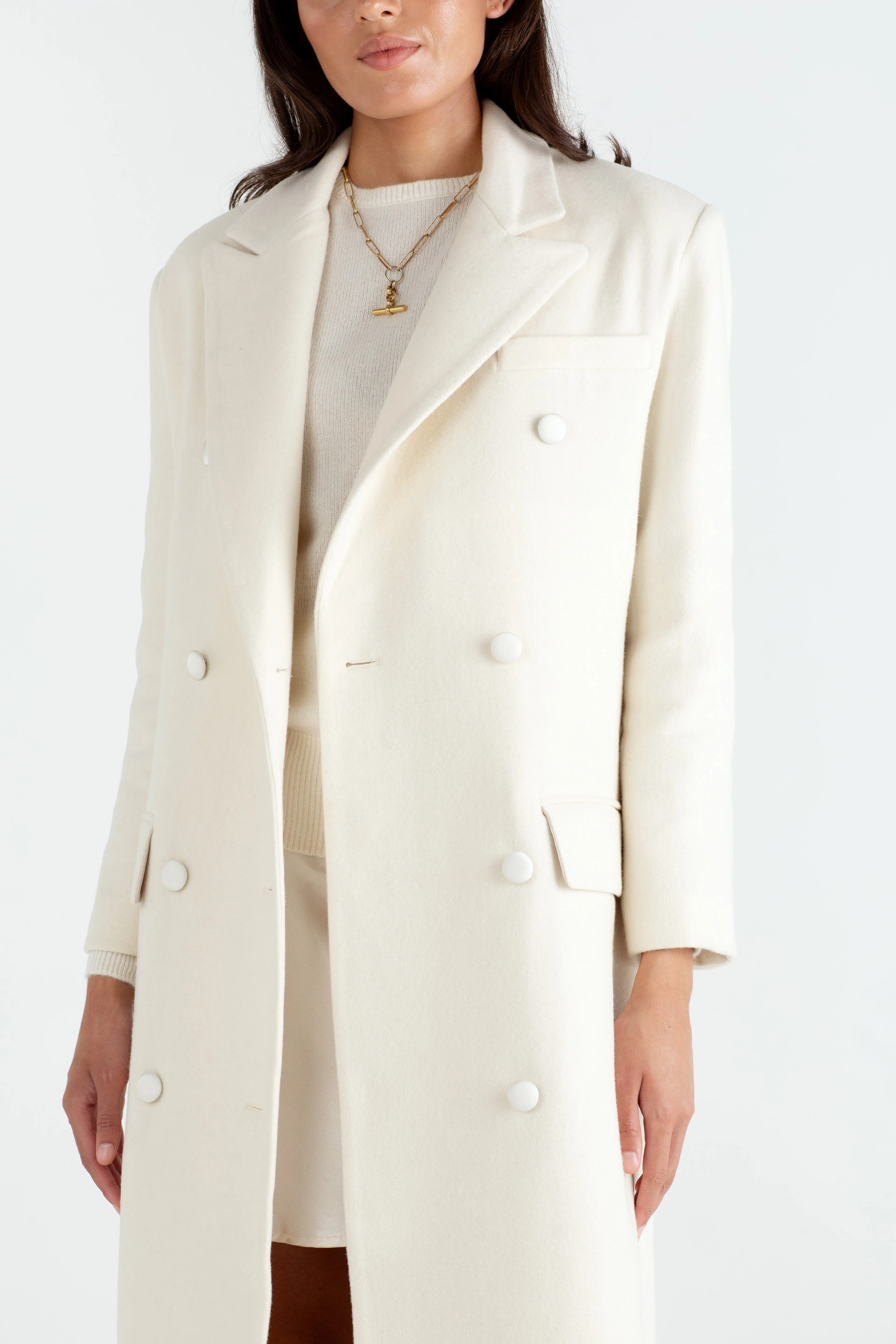 "The Jessica" - Longline Coat (Cream)