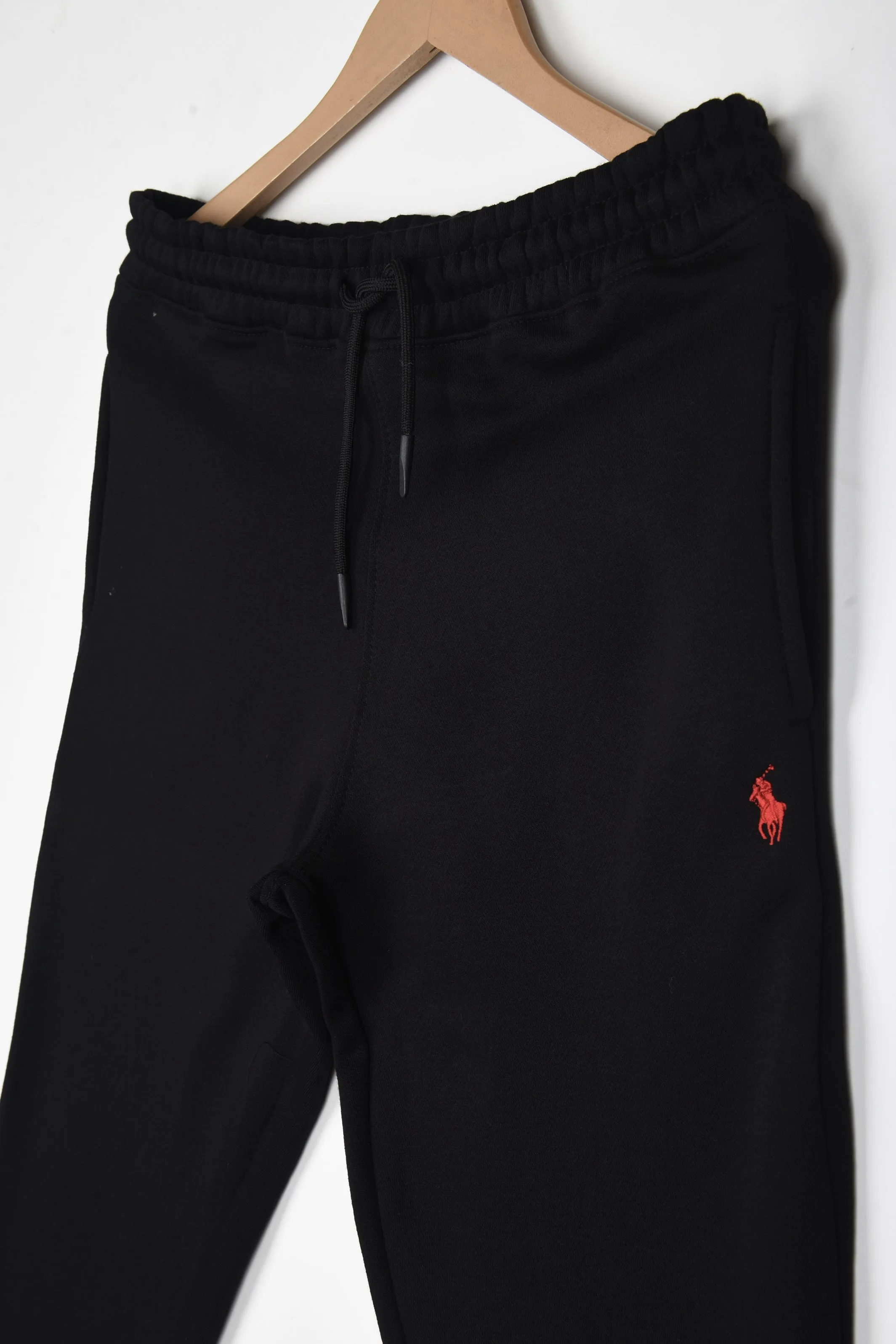 RALPH LAUREN SMALL PONY FLEECE TROUSERS (BLACK)