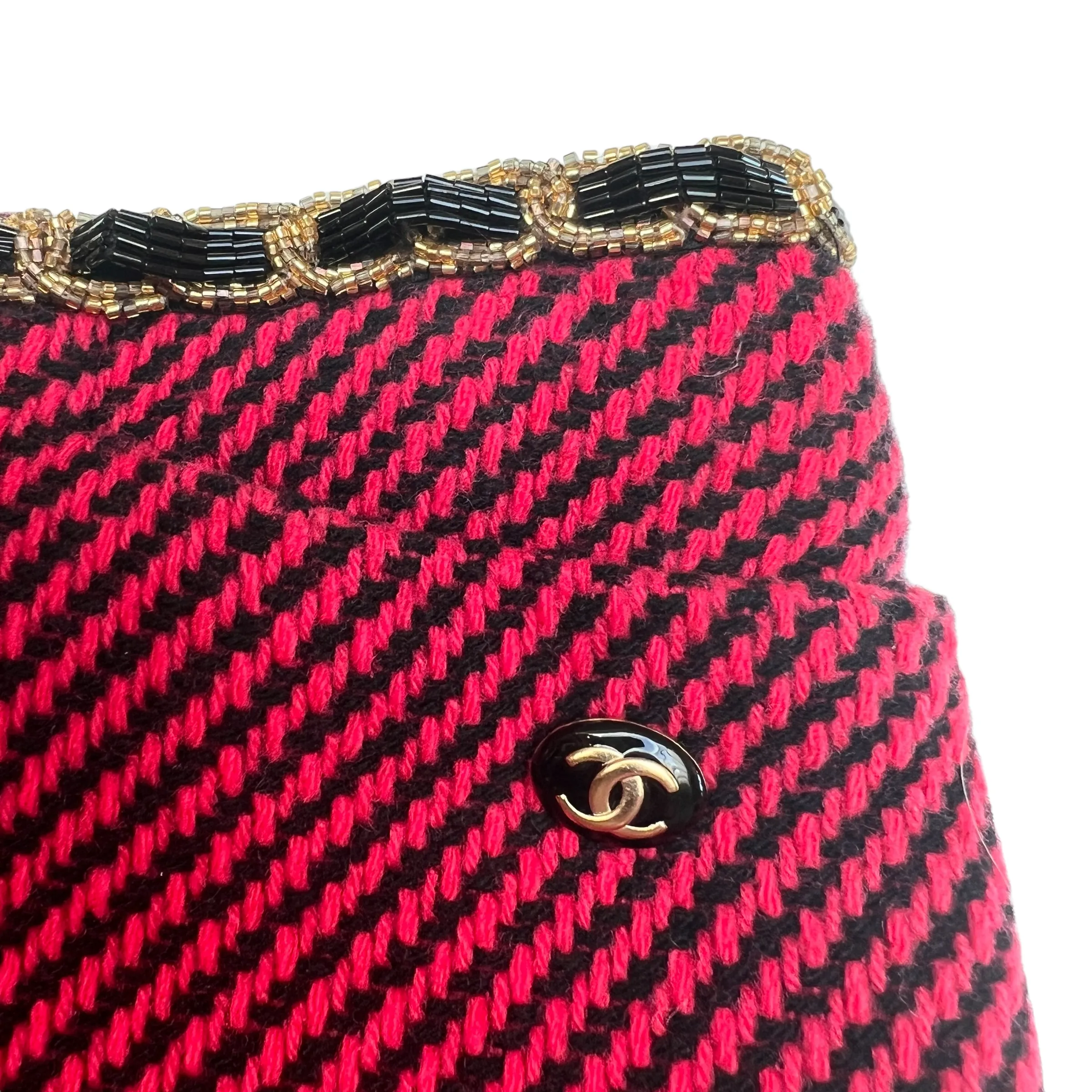 Red Tweed Pants - XS