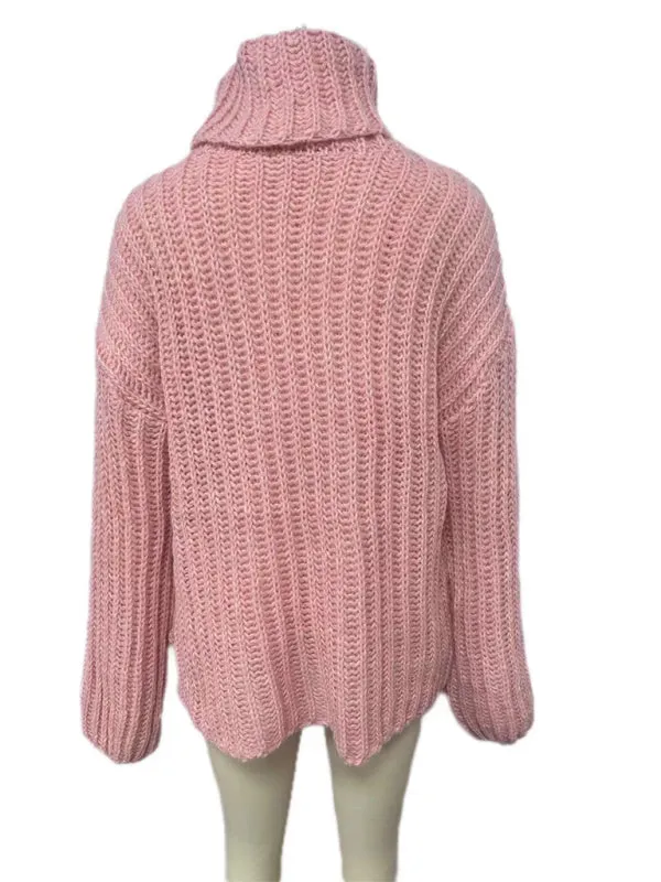 Relaxed Fit Chunky Turtleneck Sweater | Oversized Cozy Jumper