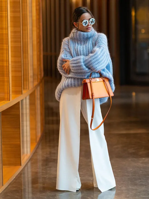Relaxed Fit Chunky Turtleneck Sweater | Oversized Cozy Jumper