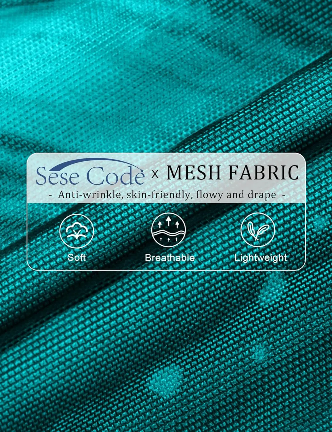 SeSe Code Women's Elegant Mesh Blouses Flowy Poncho Tops Dressy Casual Shirts