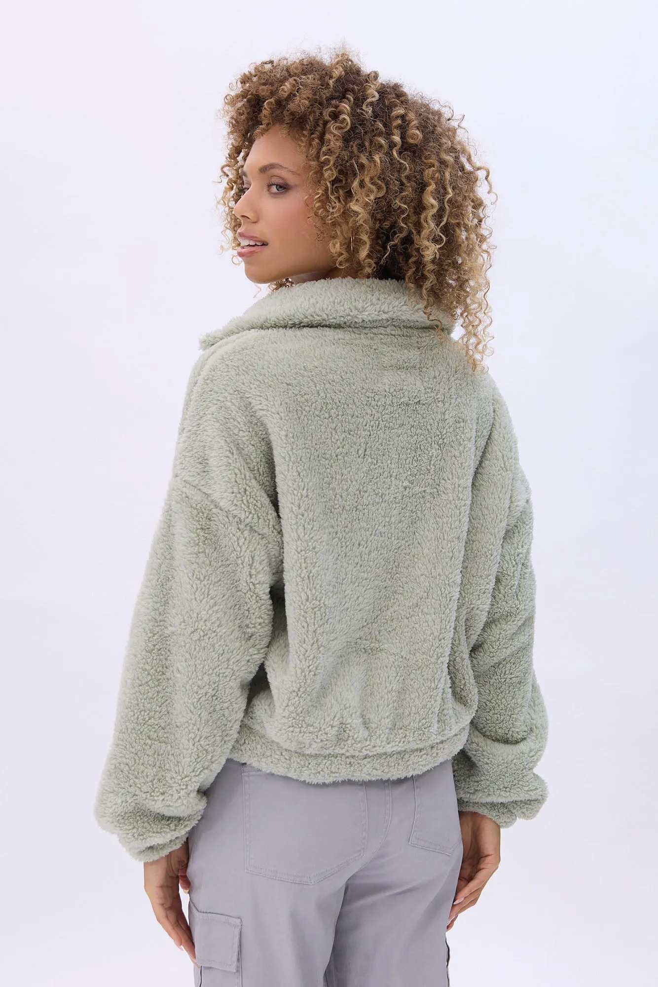 Sherpa Zip-Up Sweatshirt