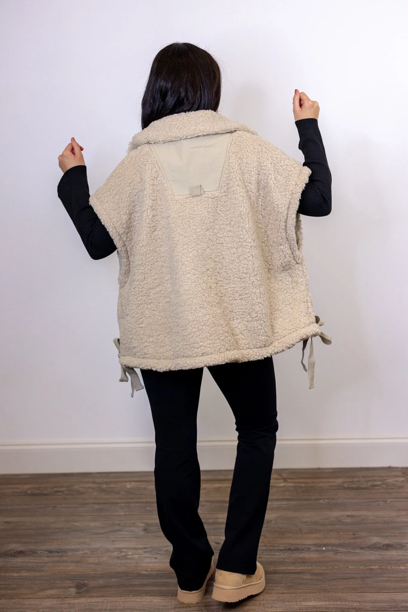 Teddy Fur Beige Sherpa Vest