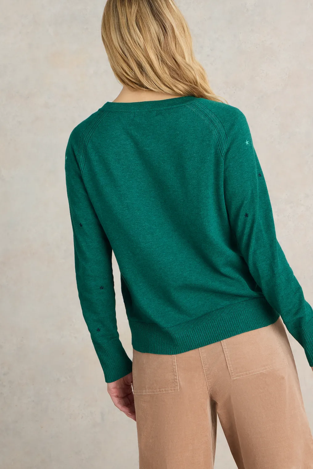 White Stuff Lulu Embroidered Cardi - Teal Multi AW24