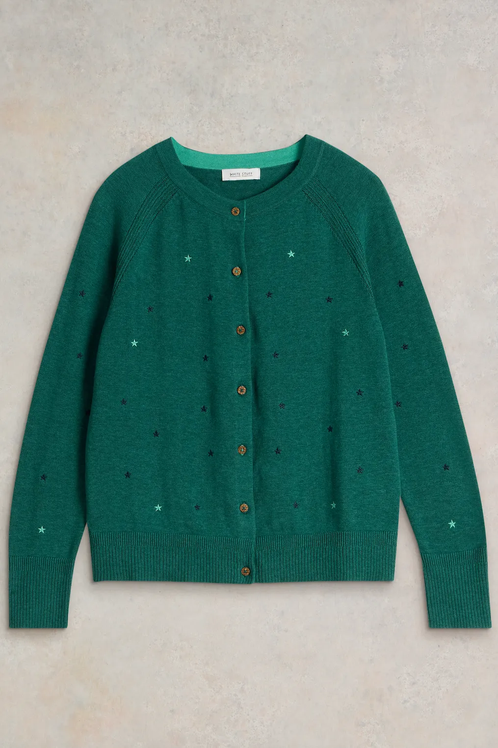 White Stuff Lulu Embroidered Cardi - Teal Multi AW24