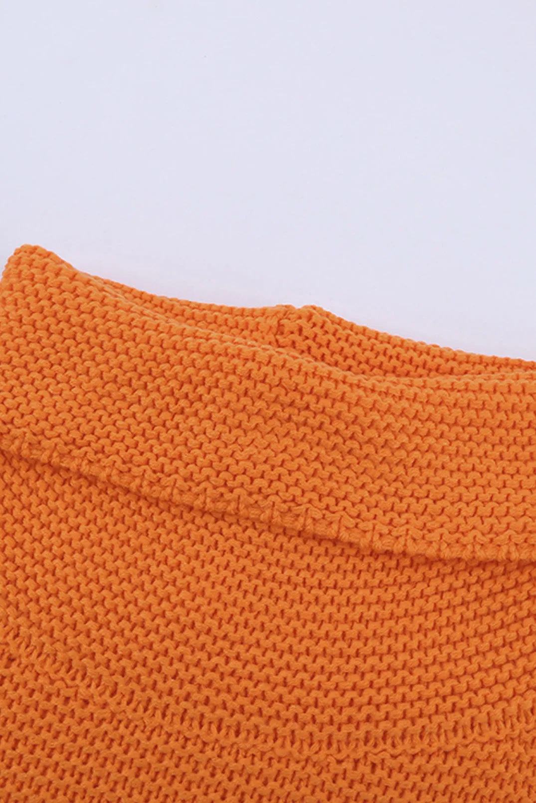 Women Turtleneck Splicing Chunky Knit Pullover Sweater