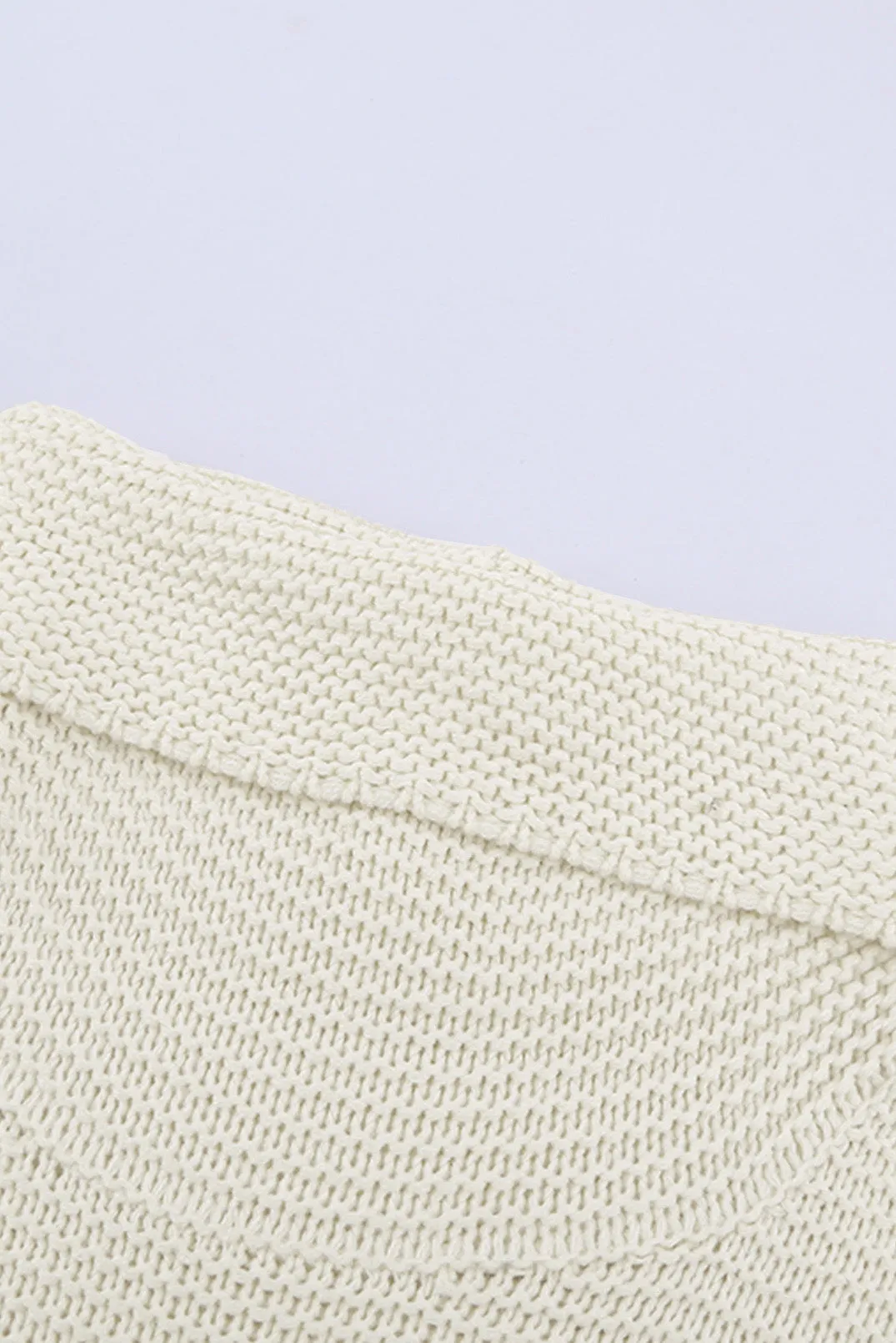 Women Turtleneck Splicing Chunky Knit Pullover Sweater