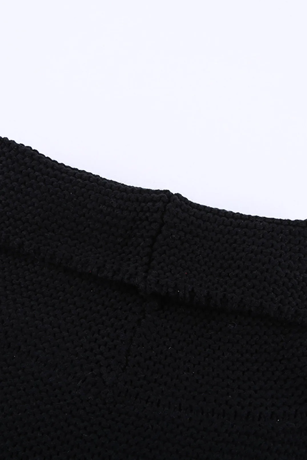 Women Turtleneck Splicing Chunky Knit Pullover Sweater