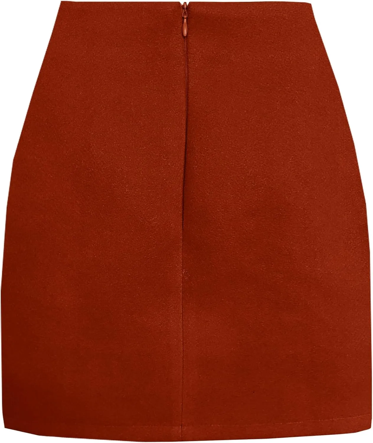 Women's High Waist Wool Fall Winter Mini Pencil Bodycon Skirt